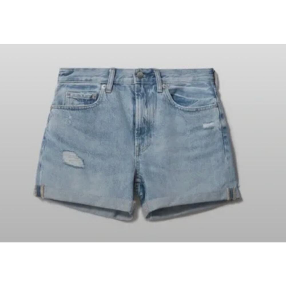 Everlane The Denim Short Womens 23 High Rise Organic Cotton Jean Shorts - Picture 1 of 8